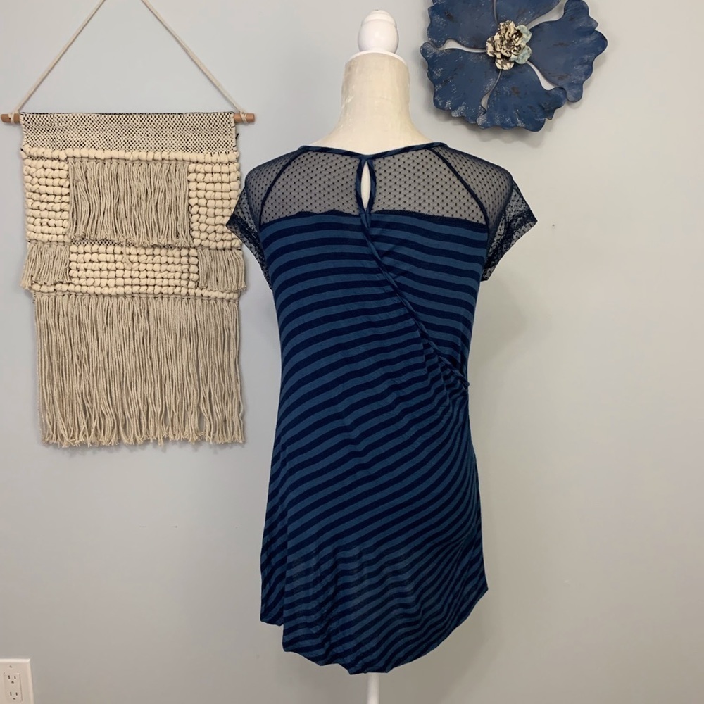Anthropologie striped draped top - Picture 3 of 8